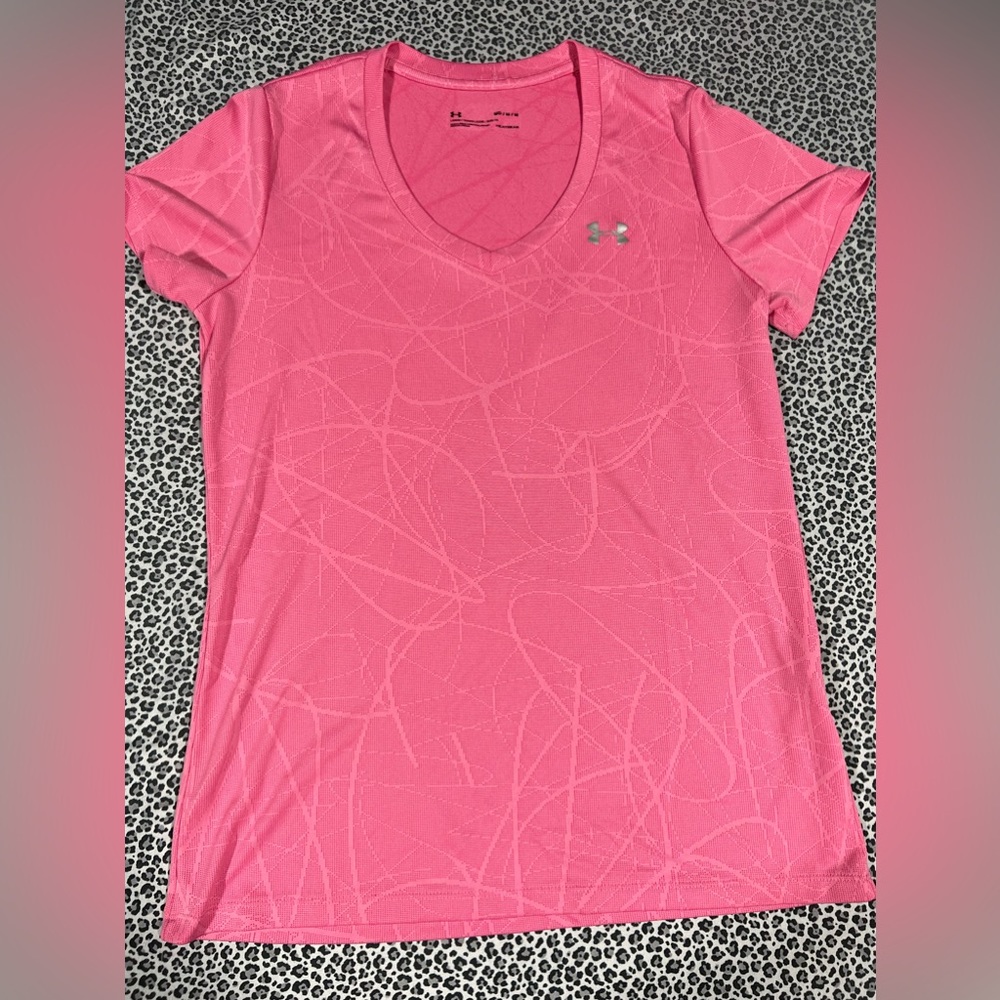 pink under armour v neck